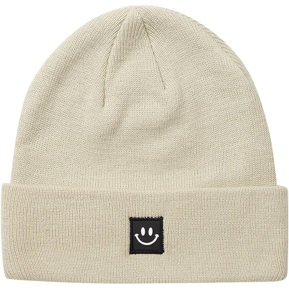 Knit Beanie Hat with Smile Face for Men/Women